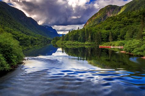 Canada Scenery Mountains Forests Rivers Quebec Nature Wallpapers