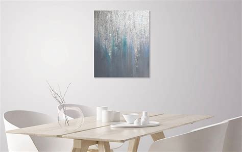 Sold Abstract Glitter Art On Canvas Silver Glitter Etsy