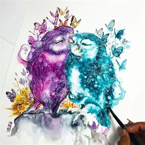 I Create Animal Spirits Trough Watercolor Watercolor Paintings Of
