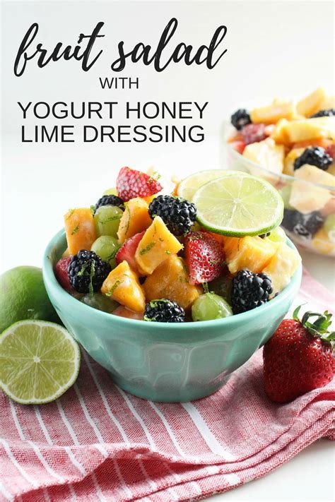 Fruit Salad With Yogurt Honey Lime Dressing Fannetastic Food