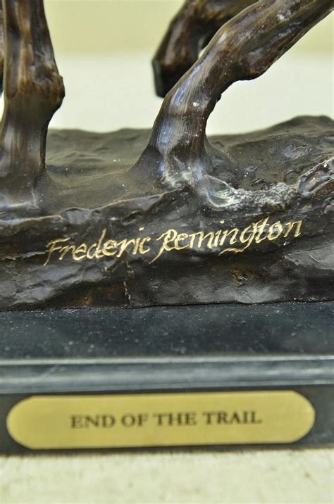 Lot Frederic Remington End Of Trail Bronze Sculpture