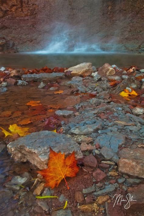 The End Of Autumn Cowley Lake Waterfall Kansas Mickey Shannon