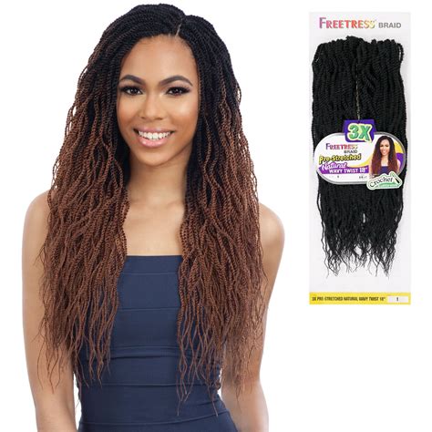 Freetress Synthetic Crochet Braid 3x Pre Stretched Natural Wavy Twist