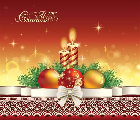 Christmas Greetings Card With Christmas And New Year Stock Vector
