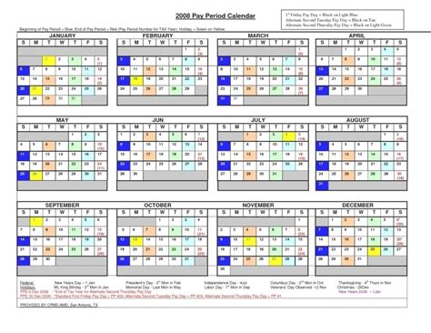 2021 Calendar With Pay Periods