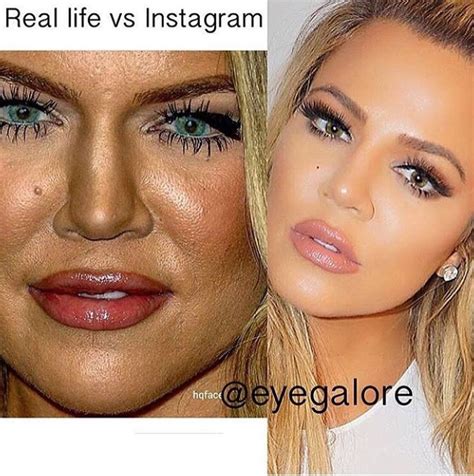 Khloe Kardashian Instagram Vs Real Life Without Makeup Celebrity