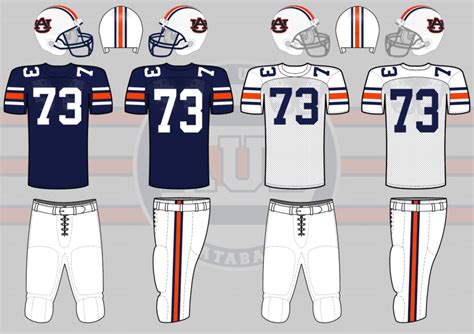 Auburn Tigers Football Uniform History Auburn Uniform Database