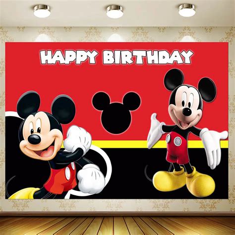 Mickey Mouse Birthday Wall Background Mickey Mouse Background