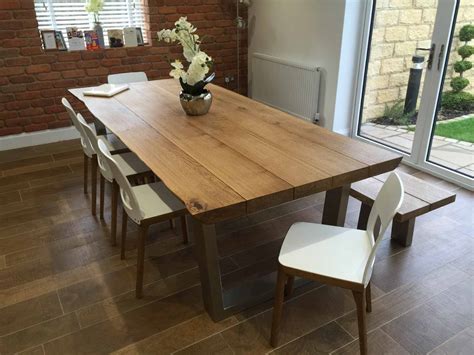 Rustic Oak Dining Table Abacus Tables