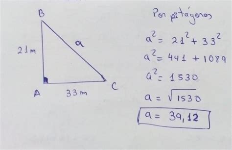 De Un Triángulo Rectángulo Abc Se Conocen B 33 M Y C 21 M