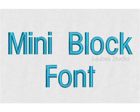 2 Sizes Mini Block Embroidery Font Embroidery Fonts Bx Etsy