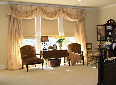 Discover the 4 best window treatments to elevate your home's bay windows. Master bedroom window treatments - Traditional - Window ...