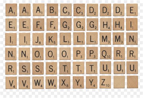 Scrabble Letter Distributions Tile Board Game Wooden Alphabet Png