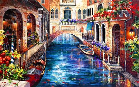 Venice Painting Wallpapers Top Free Venice Painting Backgrounds