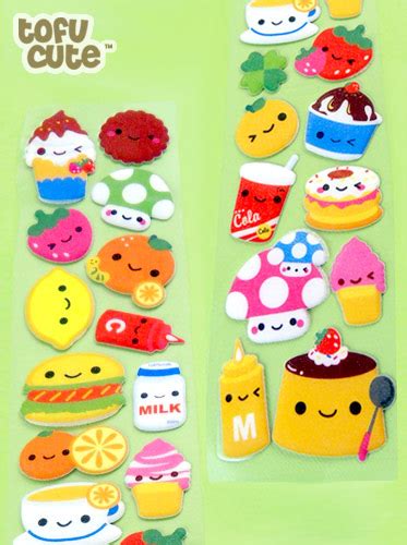 Buy Super Long Kawaii Happy Food Sticker Sheet At Tofu Cute