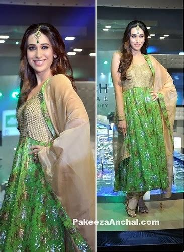 Karishma Kapoor In Designer Green Shimmer Sleeveless Salwa Flickr