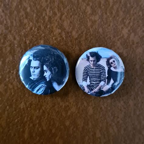 Sweeney Todd 2 Set Of Badges Pins In 2022 Badge Sweeney Todd Pins