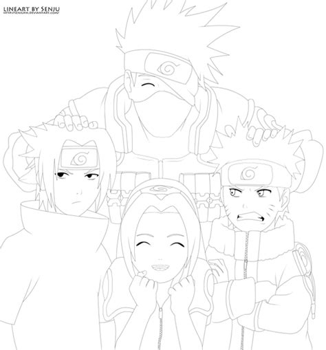 Team 7 By Senjufm On Deviantart Naruto Painting Naruto Sketch