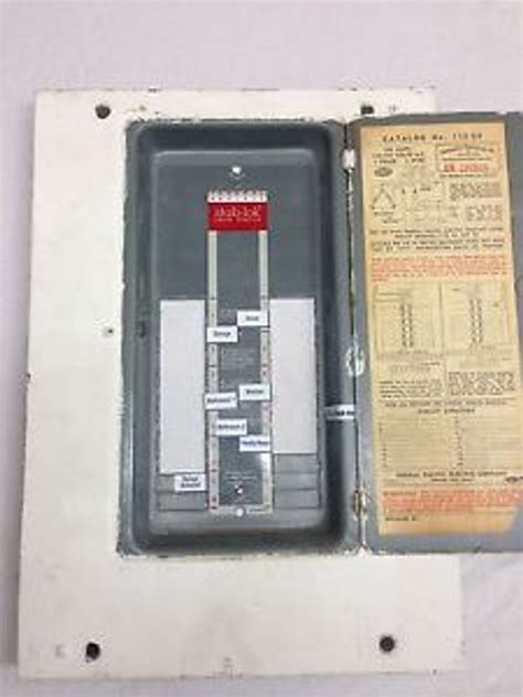Federal Pacific 112 20 Fpe 100 Amp Electric Panel Cover Fuse Box Stab