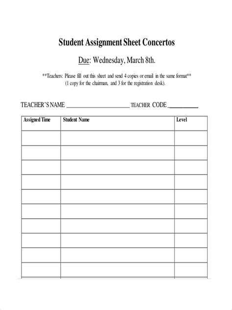 Assignment Sheet 12 Examples Format Pdf Examples