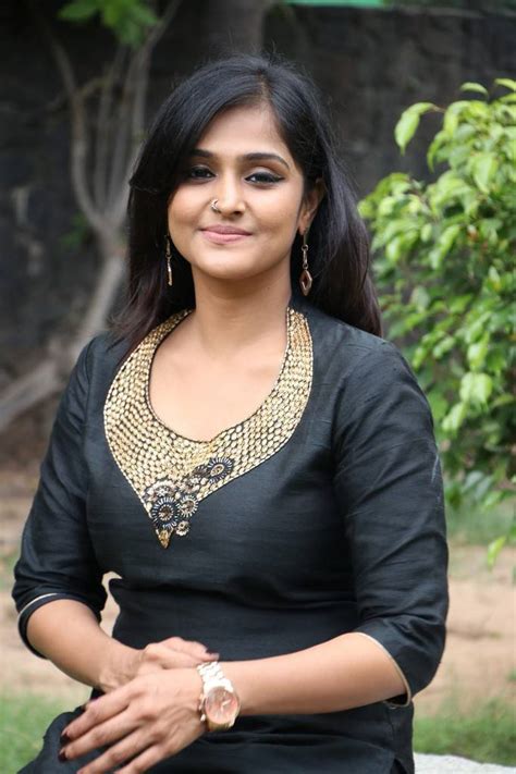 Ramya Nambeesan Photos At Sathya Movie Success Meet In Black Dress