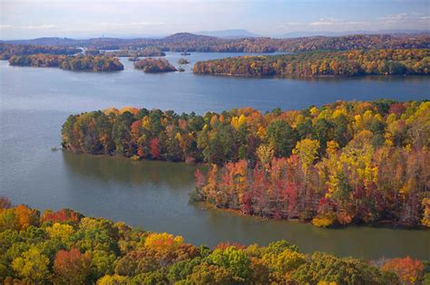 Aerial Photo Chickamauga Lake Tennessee River Chattanooga Ron Lowery