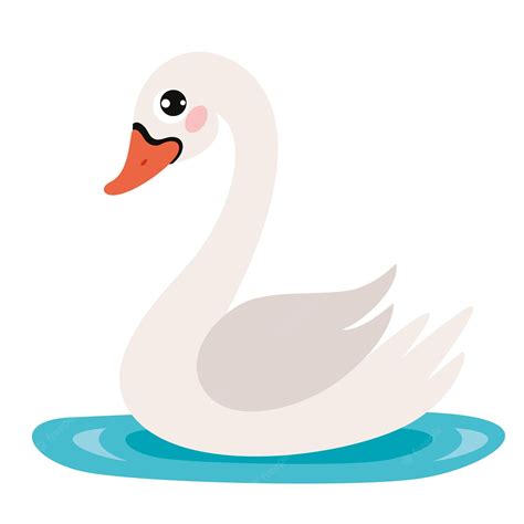 Premium Vector Cartoon Illustration Of Cute Swan