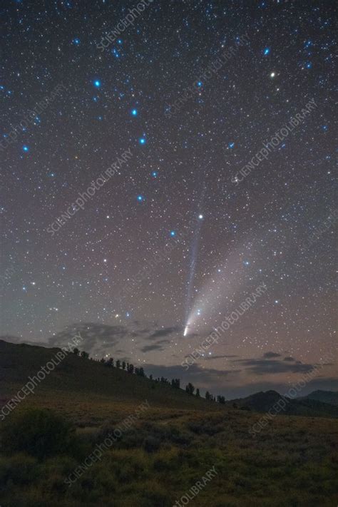 Comet Neowise Over White Mountain Peak California Usa Stock Image