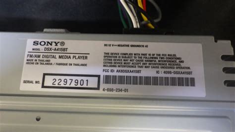 Sony Dsx A415bt Digital Media Audio Car In Dash Receiver Good Buya
