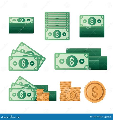 Isolated Money Bills And Coins Vector Design Stock Vector Illustration Of Marketing