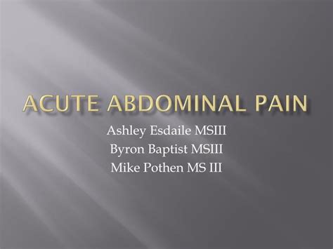 Ppt Acute Abdominal Pain Powerpoint Presentation Free Download Id