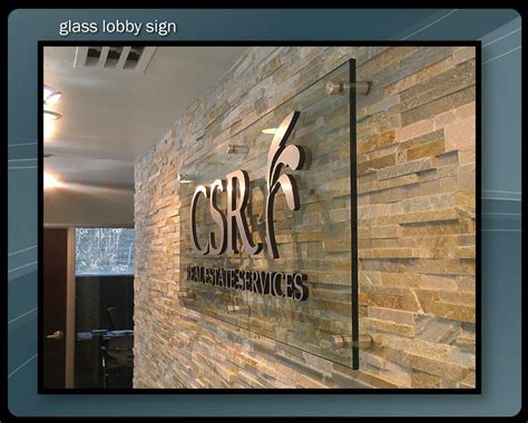 Interior Signage Lobby Signs Etched Glass Corporate Signs