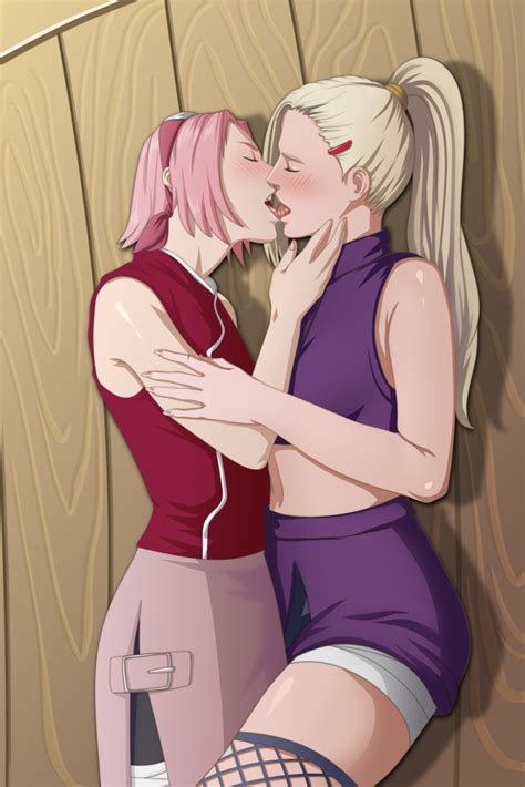 Lapulio Haruno Sakura Yamanaka Ino Naruto Naruto Series Absurdres Highres 2girls Ass