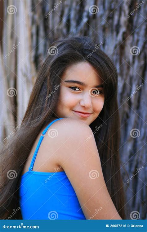 Cute Young Brunette Girl Royalty Free Stock Image Image 26057216