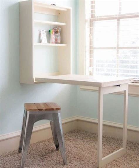 Wall Mounted Folding Table For Laundry Room With Storage