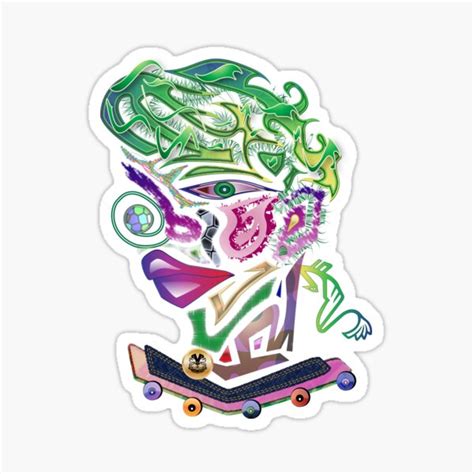 Skate Clown Sticker For Sale By Vanwizle Redbubble