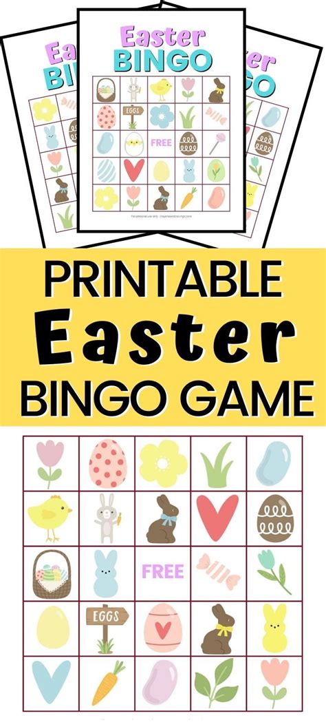 Free Easter Bingo Cards Printables Printable Templates