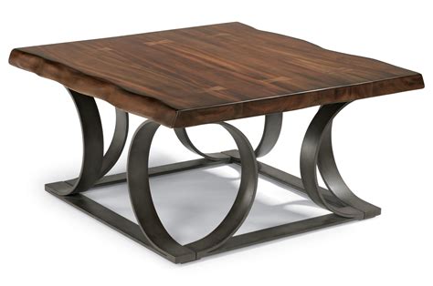 *please note that the item shown may not reflect the color available in store. Flexsteel Farrier Rustic Log-Cut Square Cocktail Table ...