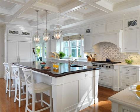 Stunning kitchen featuring classical craftsman moldings, coffered ceiling with beadboard. Coffered Ceiling Kitchen | Houzz