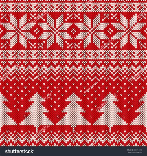 Christmas Sweater Design. Seamless Knitted Pattern Stock Vector