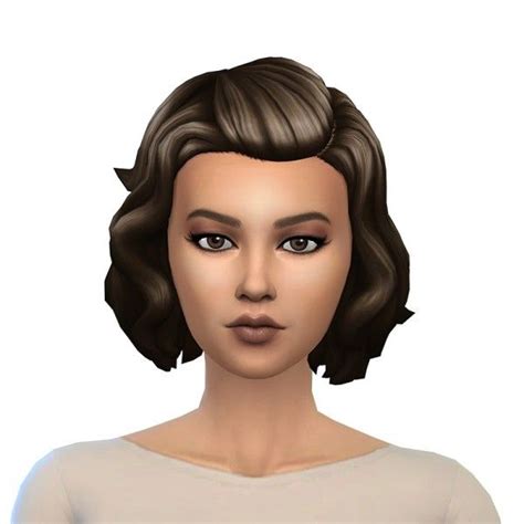 Deelitefulsimmer Short Wavy Hair Recolor For Sims 4 Sims 4 Decades