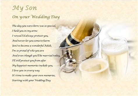 May you have a day full of surprises, blessings, gifts, and warm wishes! Son On Your Wedding Day - Personalised Gift | On your ...