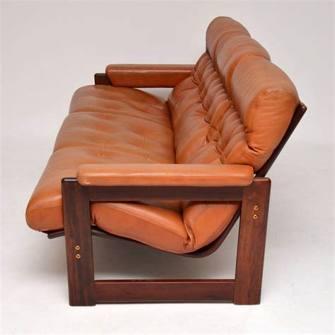 1970s Vintage Danish Rosewood And Leather Sofa Retrospective Interiors Retro Furniture