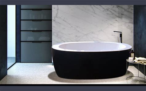 aquatica purescape™ 174b blck wht relax air massage bathtub stone tub bathtub cleaner cast