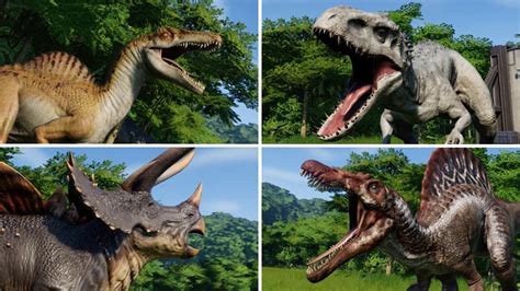 Jurassic World Evolution All 63 Dinosaurs Gameplay Hd Youtube