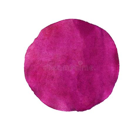 Abstract Red Watercolor Painted Circle Stock Illustration