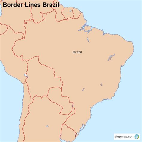 Border Lines Brazil Von Countrymap Landkarte Für Brasilien