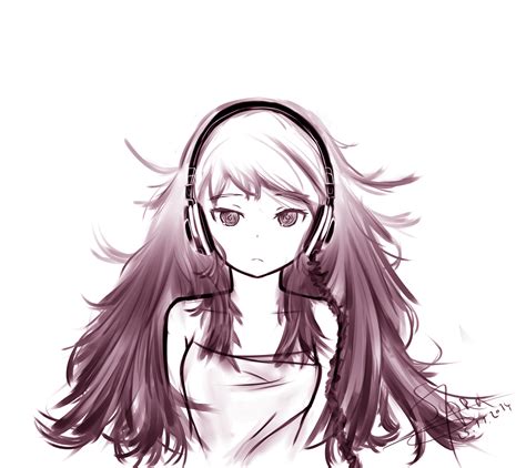 See more ideas about anime drawings, anime, drawings. Girl With Headphones Drawing at GetDrawings | Free download