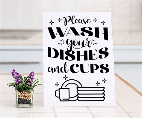 Free Printable Wash Your Dishes Sign Printable Templates