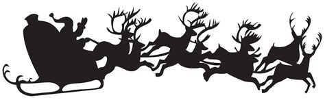 Santa And Reindeer Silhouette Clipart 20 Free Cliparts Download